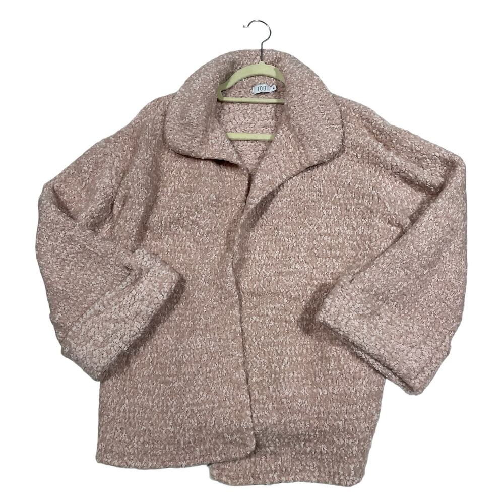 TOBI Open Cardigan Women M Pink Balletcore Cottagecore Boho Barbie